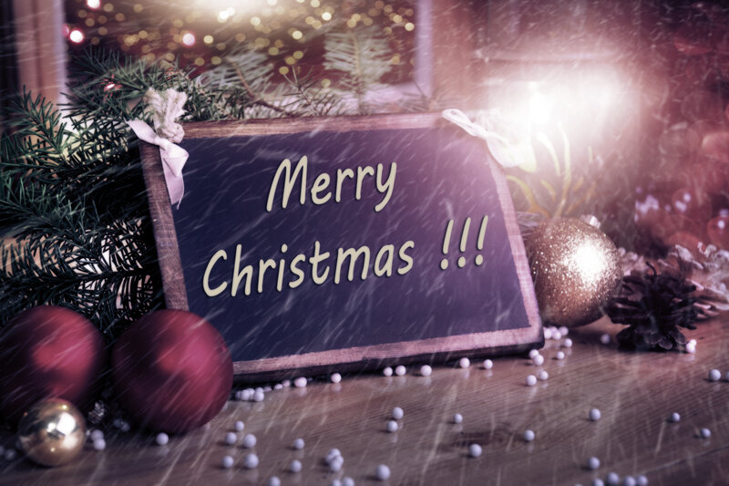 Christmas Sign with Ornaments
