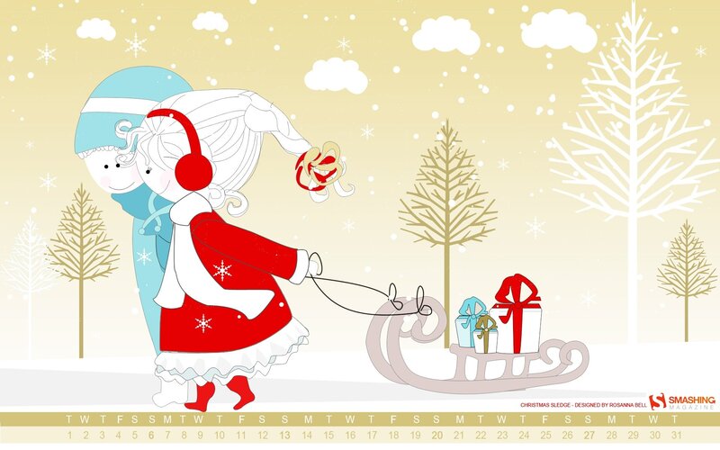 Christmas Sledge with Gifts