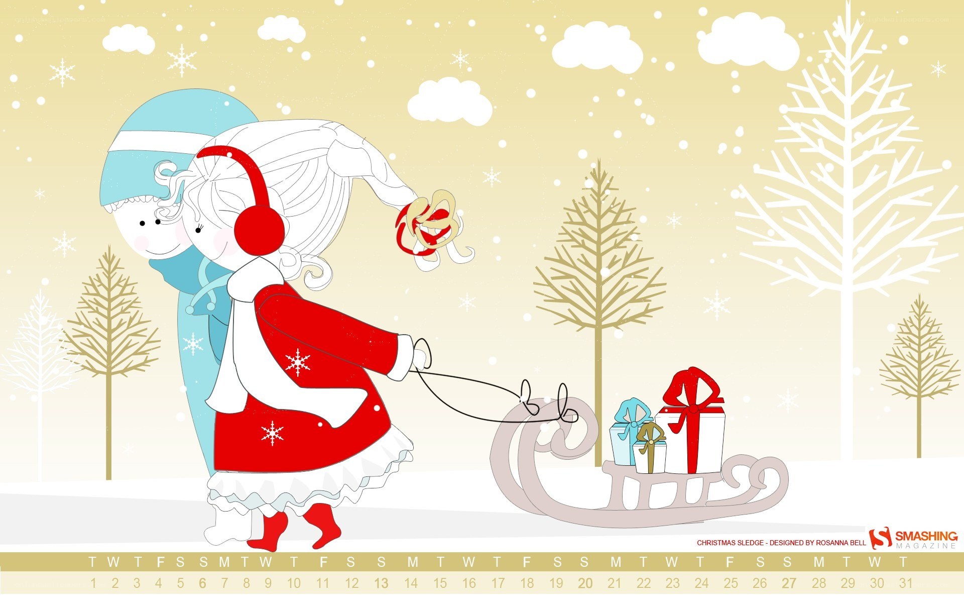 Christmas Sledge with Gifts