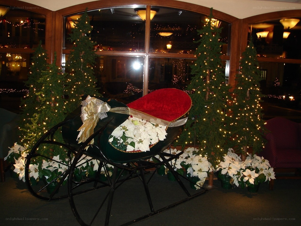 Christmas sleigh display