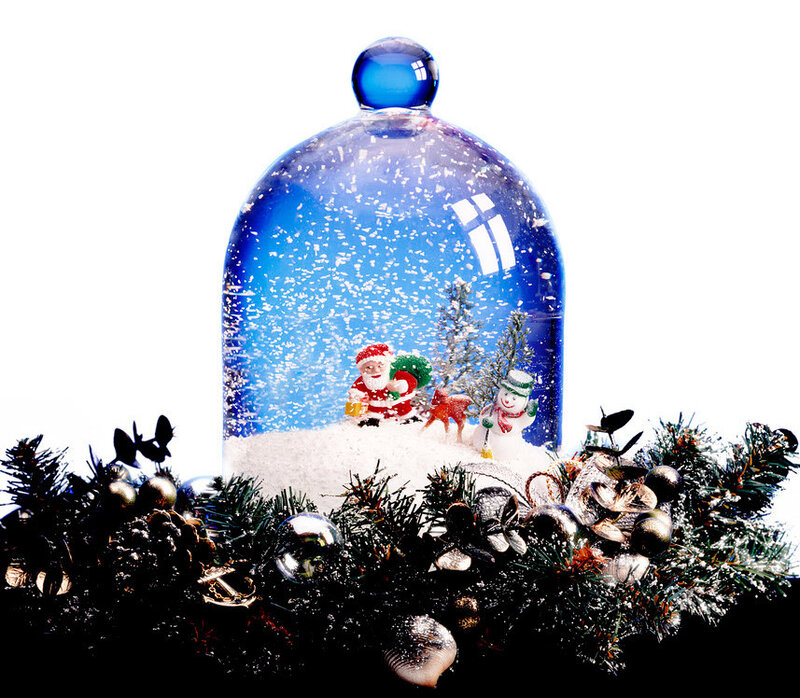 Christmas snow globe decoration