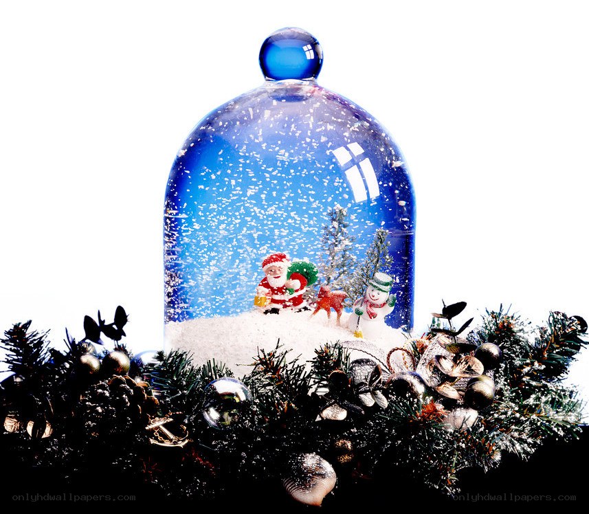 Christmas snow globe decoration