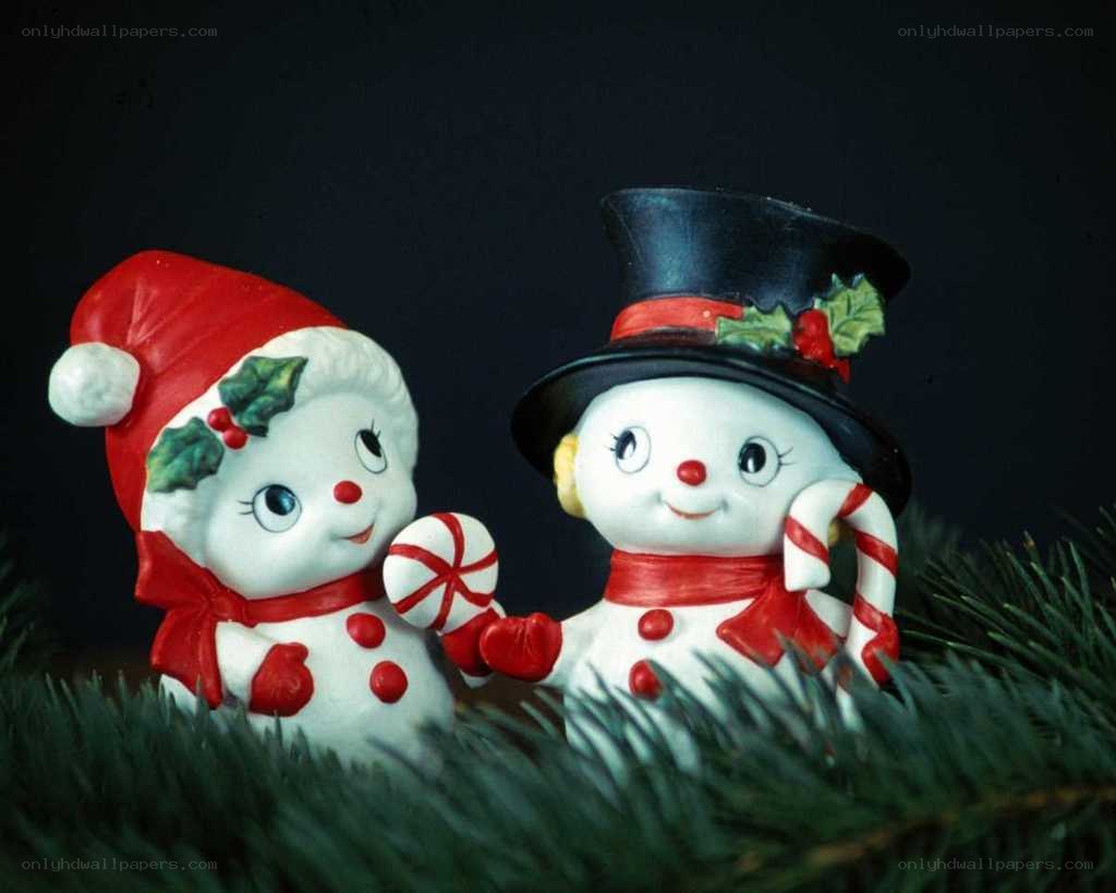 Christmas snowman figurines