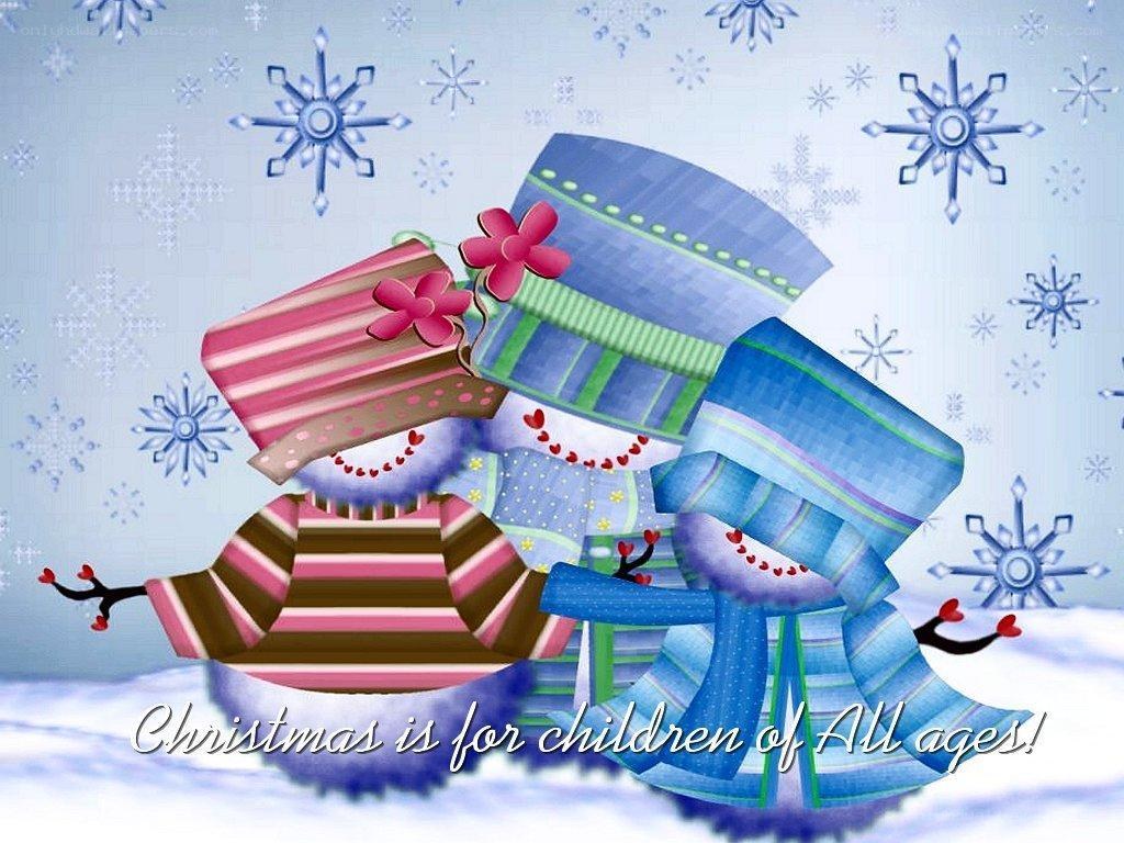 Christmas snowmen illustration