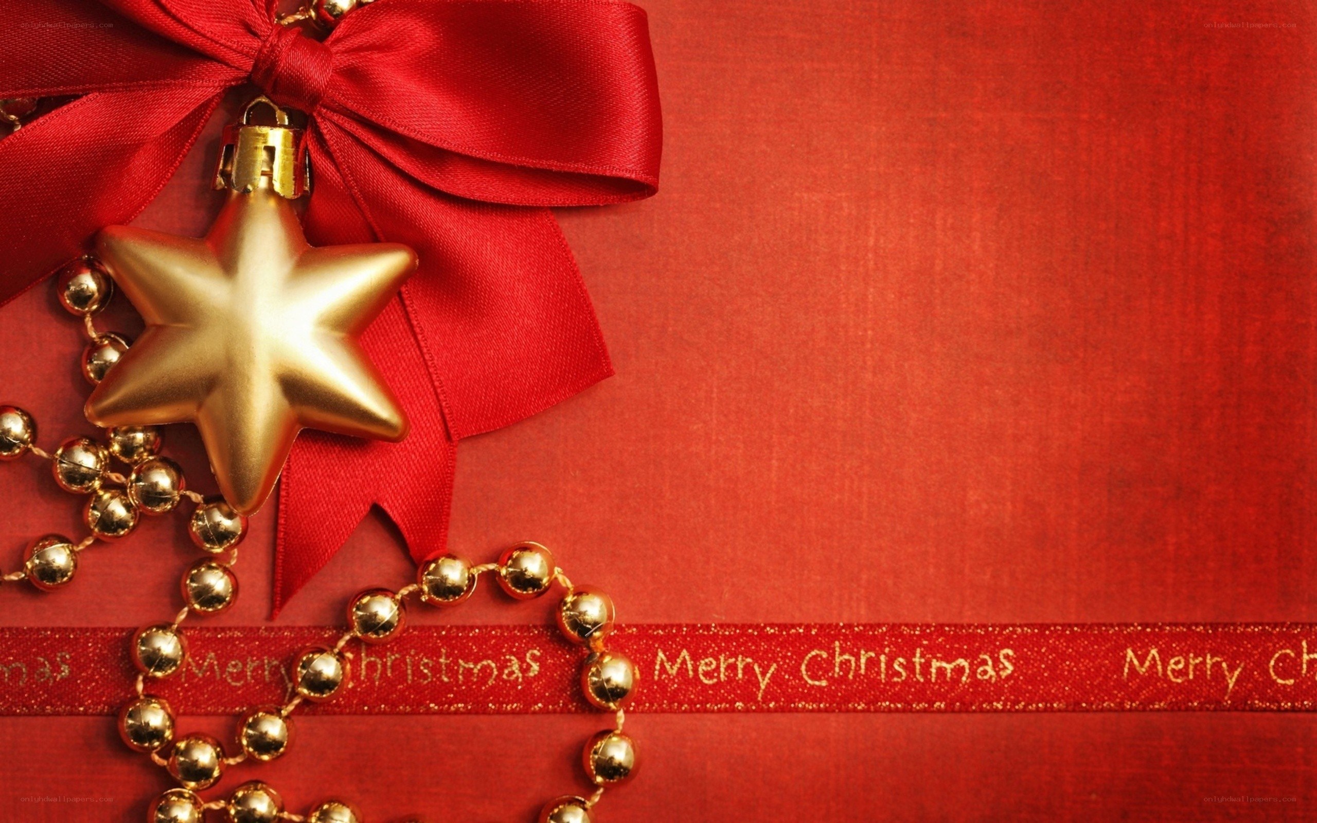 Christmas star and ribbon
