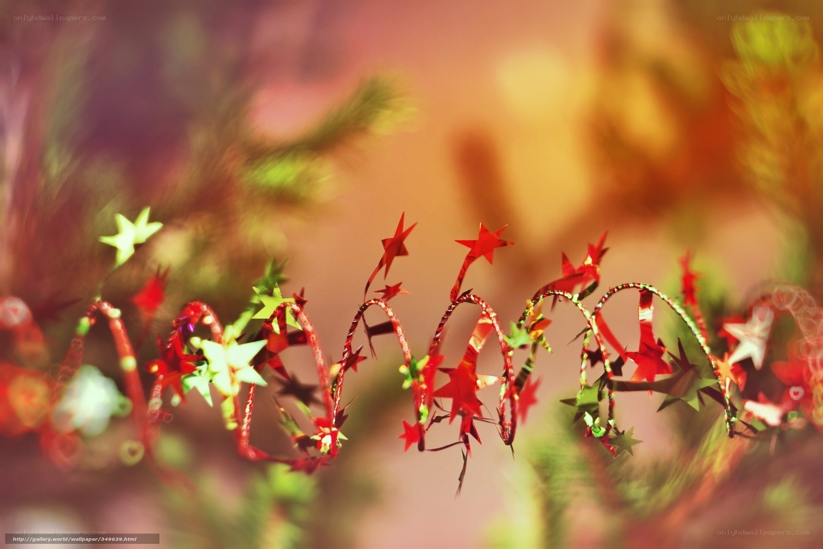 Christmas star garland