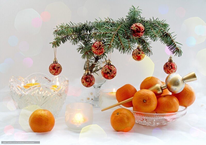 Christmas still life with ornaments