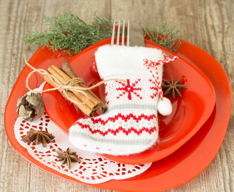 Christmas Stocking on Plate