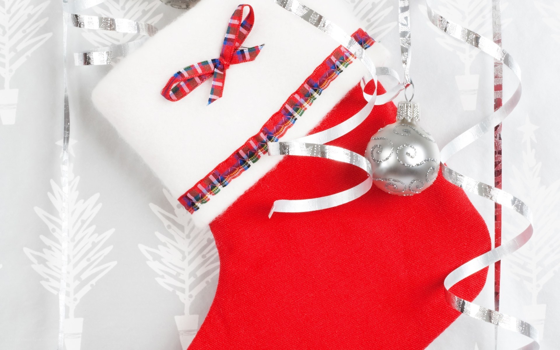Christmas stocking with ornament