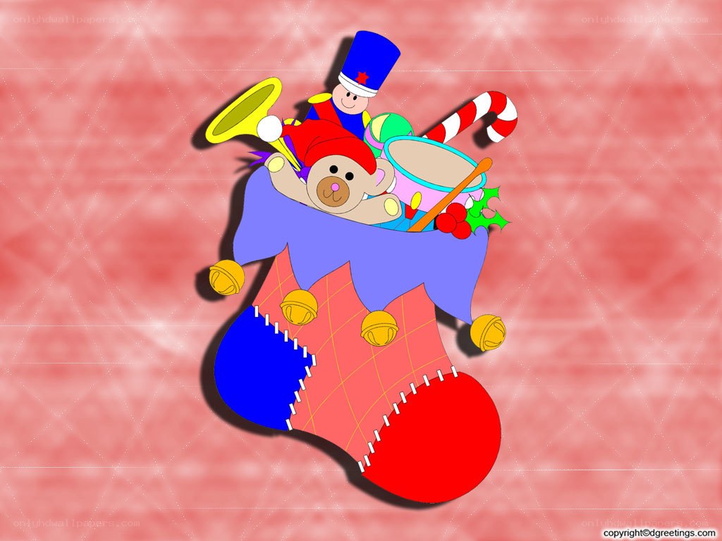 Christmas stocking with toys