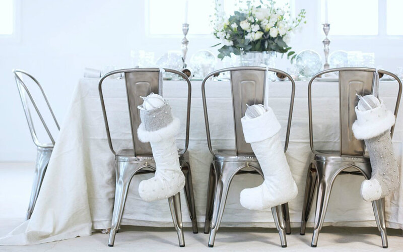 Christmas Stockings on Chairs