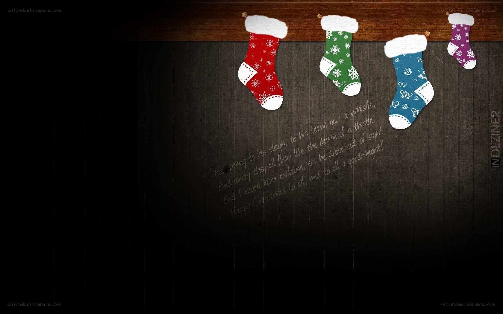 Christmas stockings wallpaper
