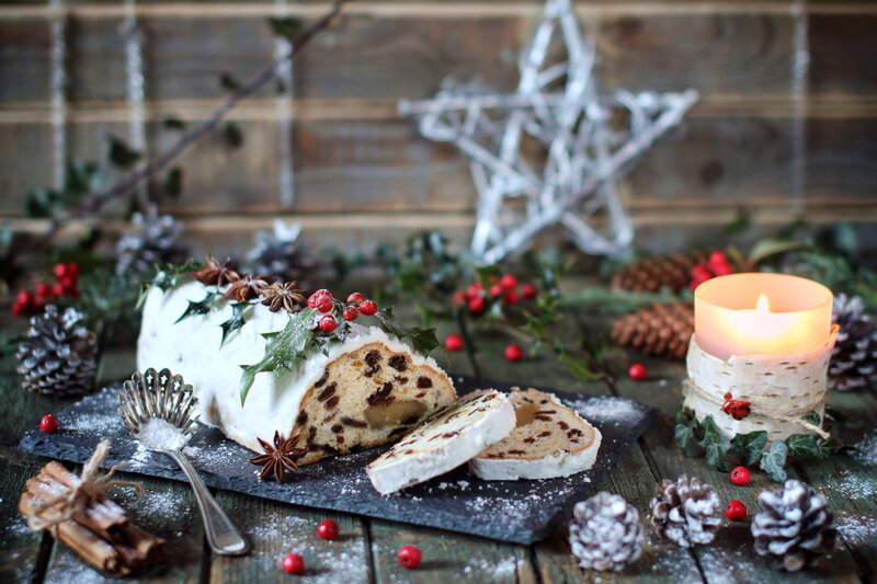 Christmas Stollen Cake — Brown