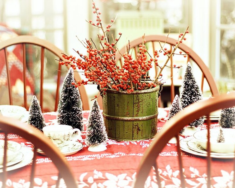 Christmas table centerpiece
