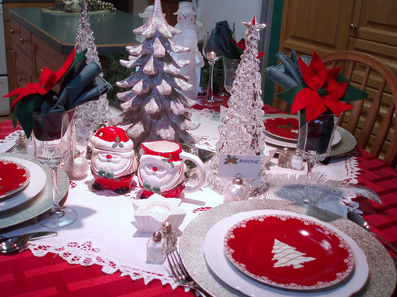 Christmas Table Setting — Red, Festive, Winter