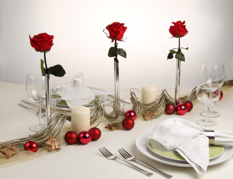 Christmas Table Setting — White, Festive, Winter