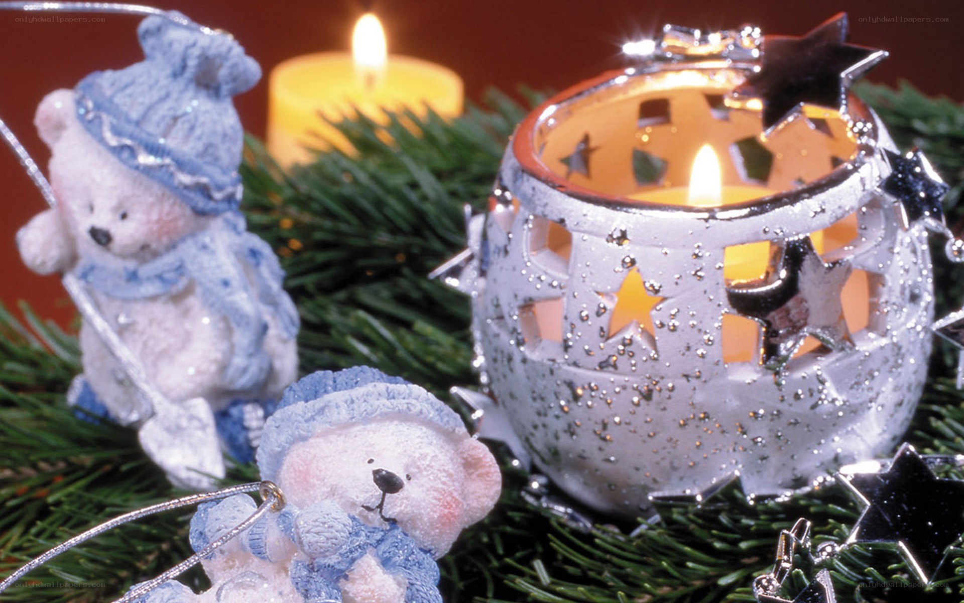 Christmas teddy bear ornaments