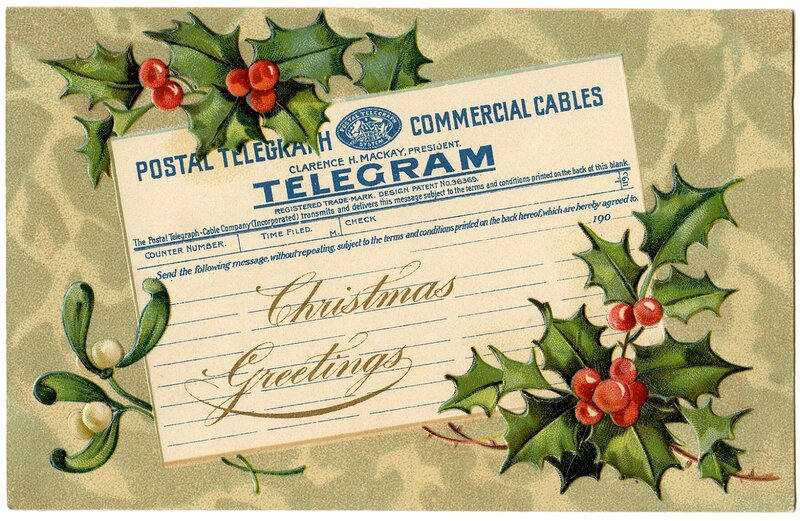Christmas Telegram Card
