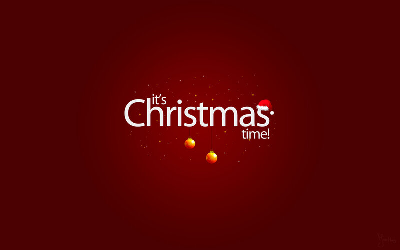Christmas Text with Ornaments