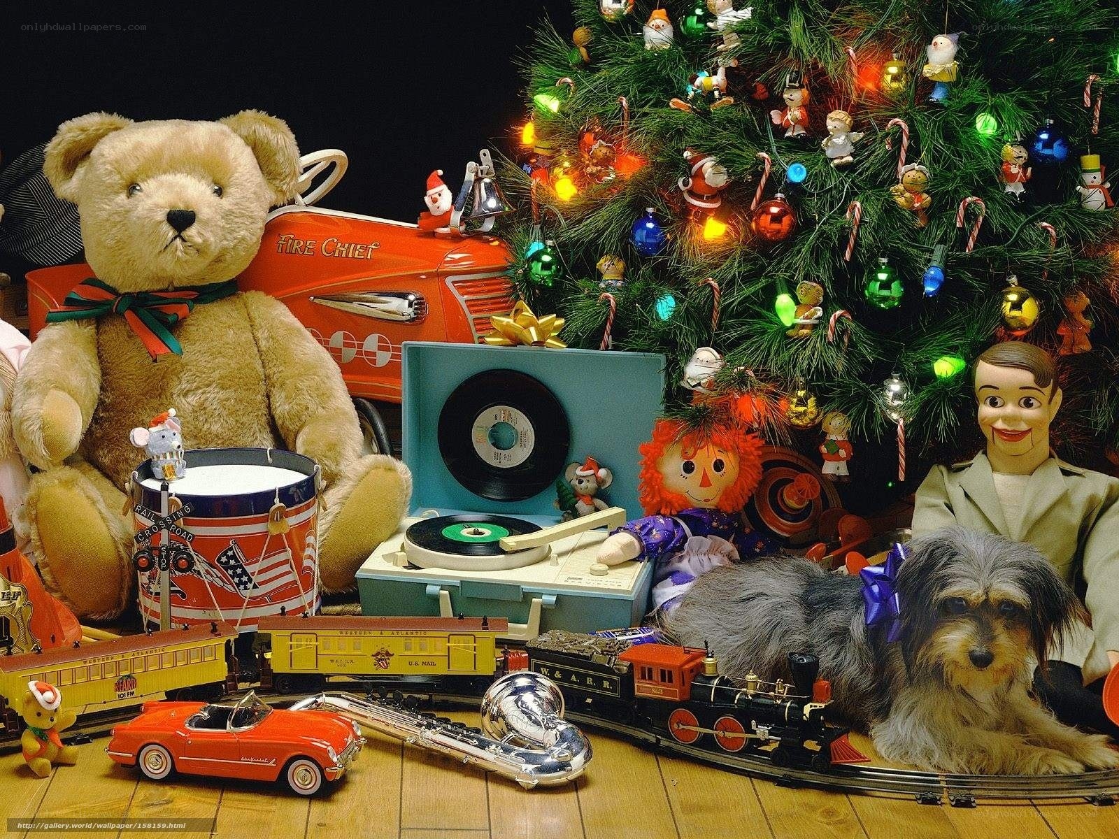 Christmas toys and decorations