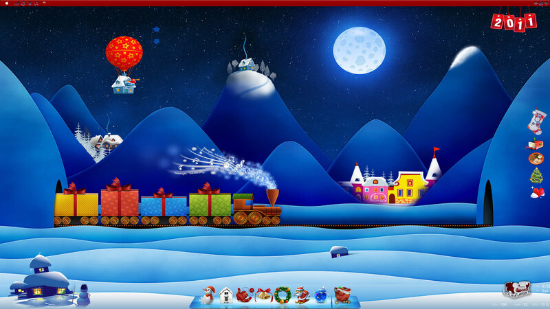 Christmas Train in Winter