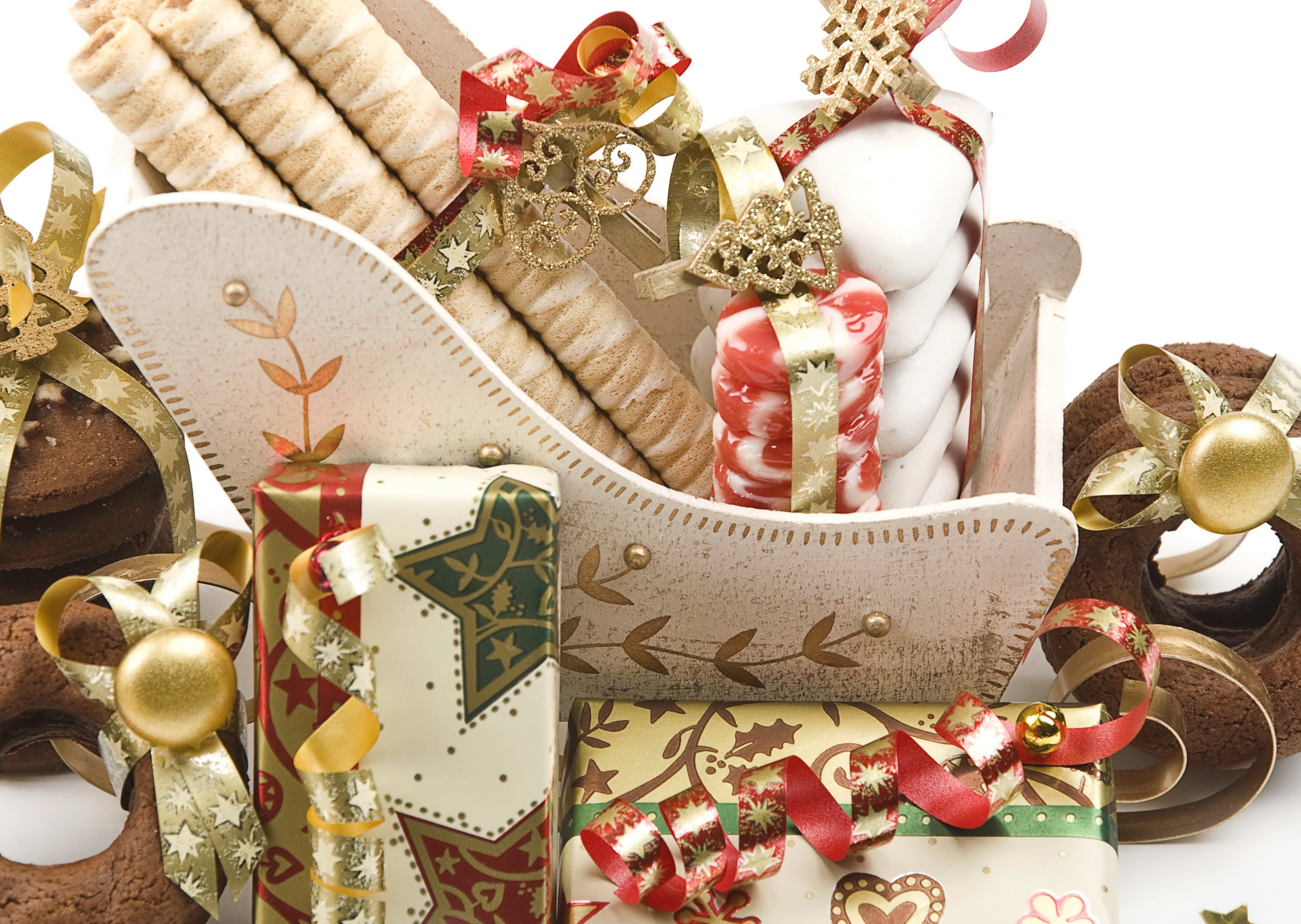 Christmas treats in a sleigh