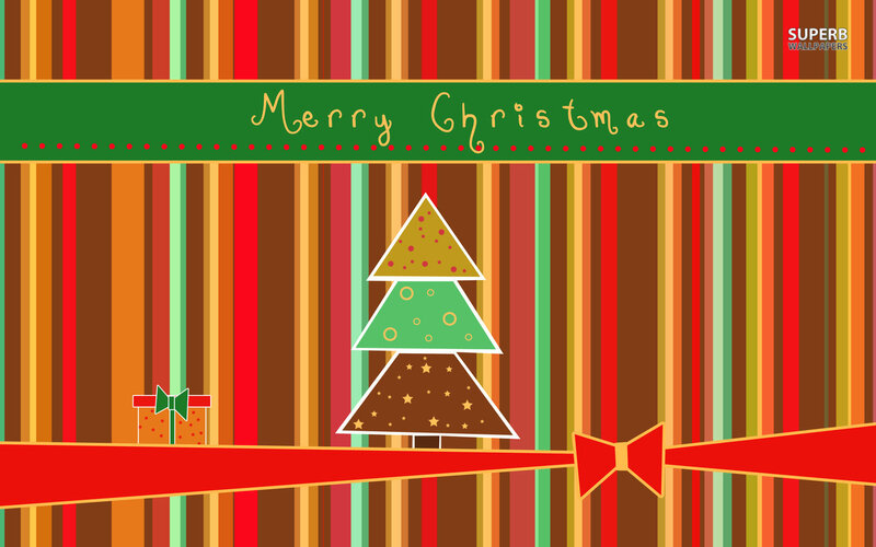 Christmas Tree and Gift — Red