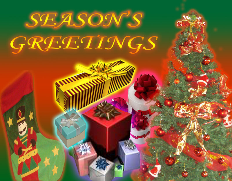 Christmas Tree and Gifts — Green