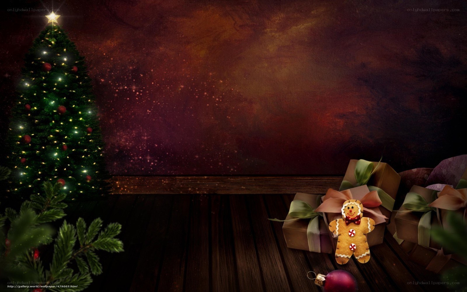 Christmas tree and gifts