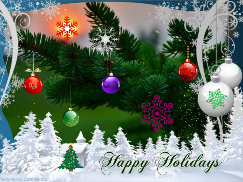 Christmas Tree Branch — Green, Festive, Winter, Digital Art