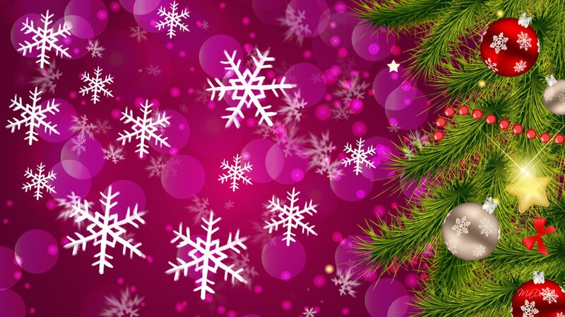 Christmas Tree Branch — Purple, Festive