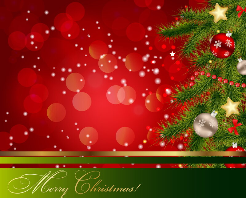 Christmas Tree Branch — Red, Festive