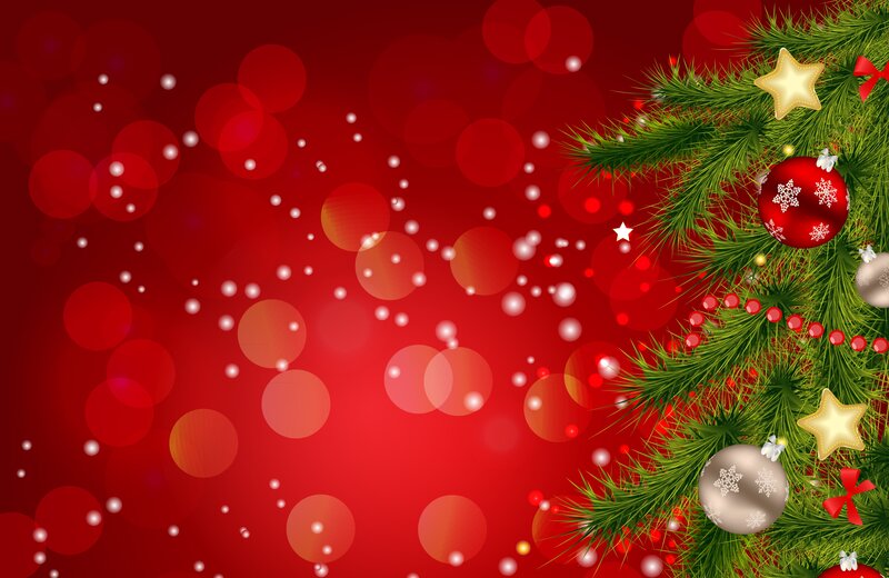 Christmas Tree Branch — Red