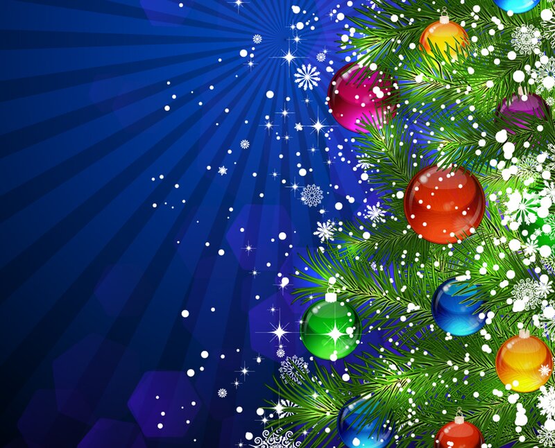 Christmas Tree Branches — Blue
