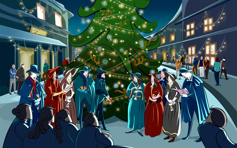 Christmas tree celebration