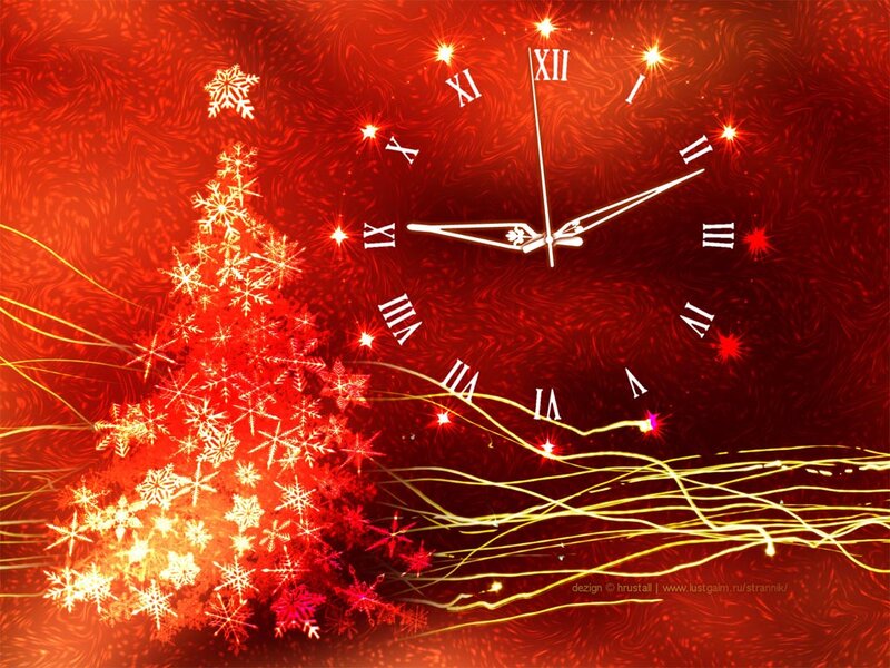 Christmas Tree Clock — Red