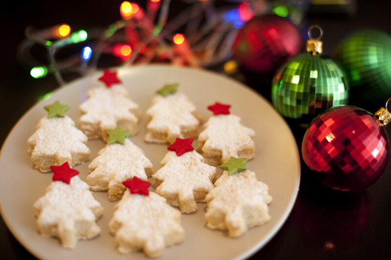 Christmas Tree Cookies — White