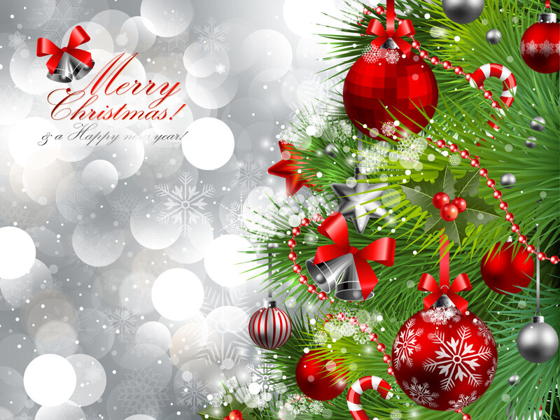Christmas Tree Decorations — Red, Festive