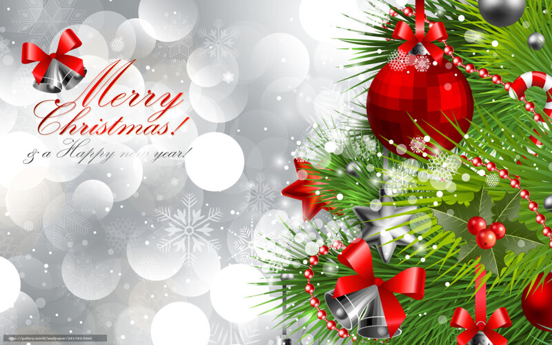 Christmas Tree Decorations — Red, Festive, Winter, Digital Art, Snowflakes, Red Ornaments