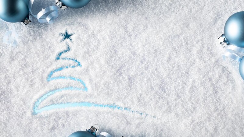 Christmas Tree Drawn in Snow