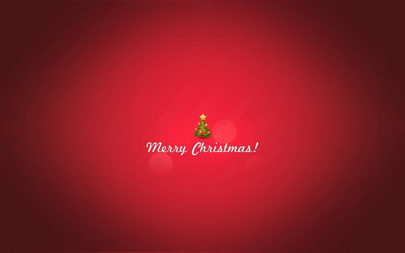 Christmas Tree Emoji — Red, Festive