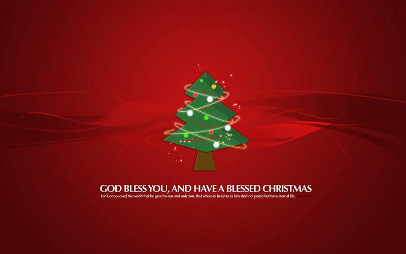 Christmas Tree Illustration — Red, Festive, Winter