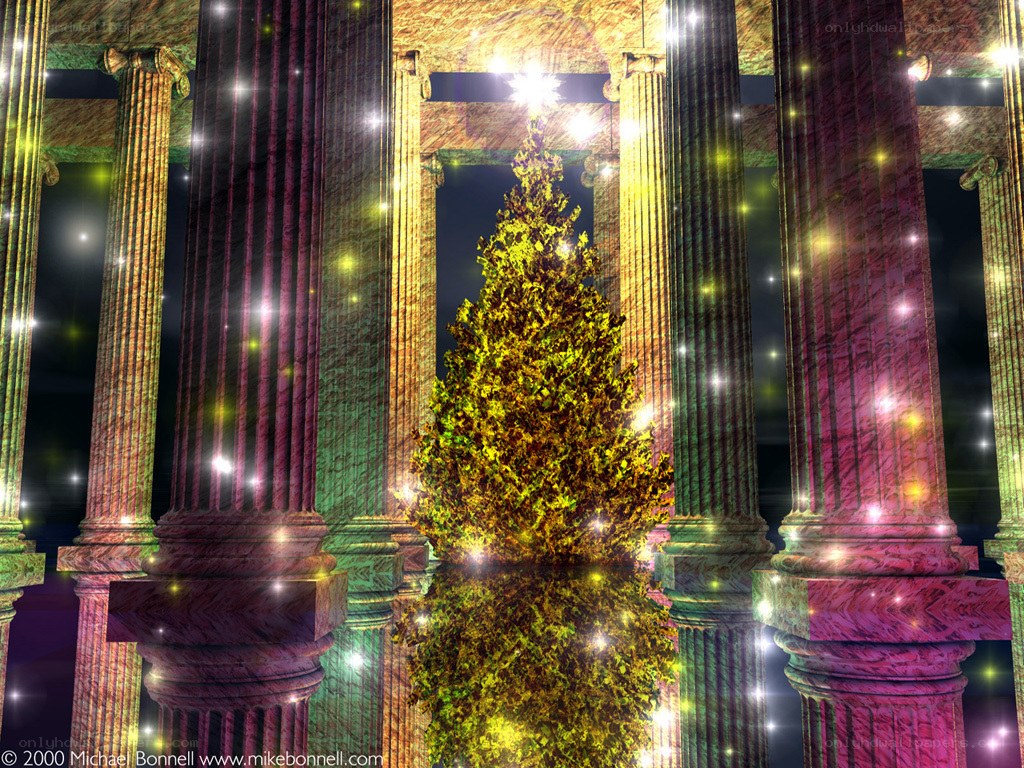 Christmas tree in a temple