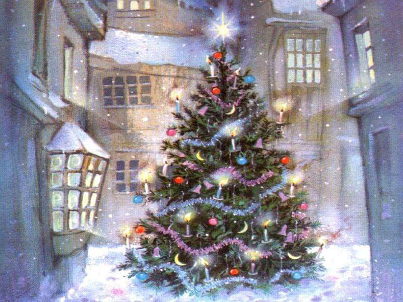 Christmas Tree in Alley