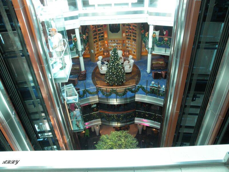 Christmas Tree in Atrium — Blue