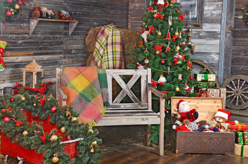Christmas Tree in Barn