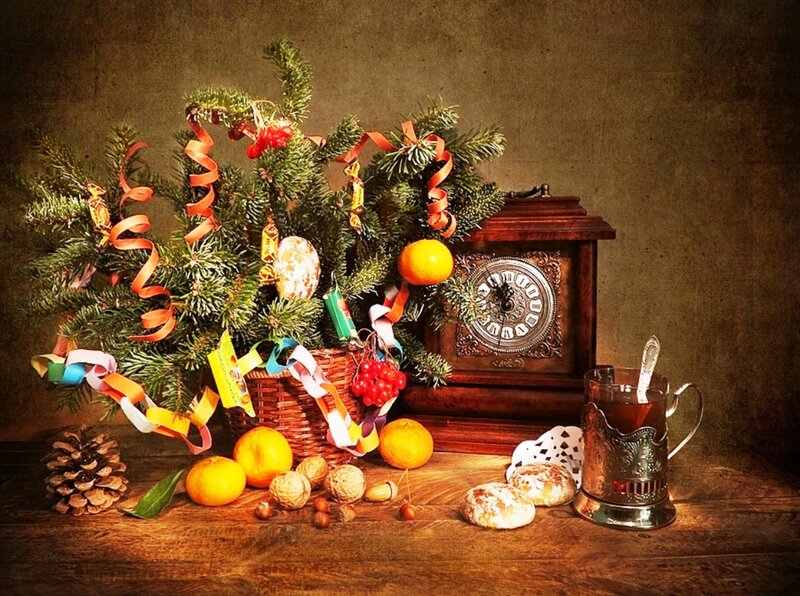 Christmas Tree in Basket