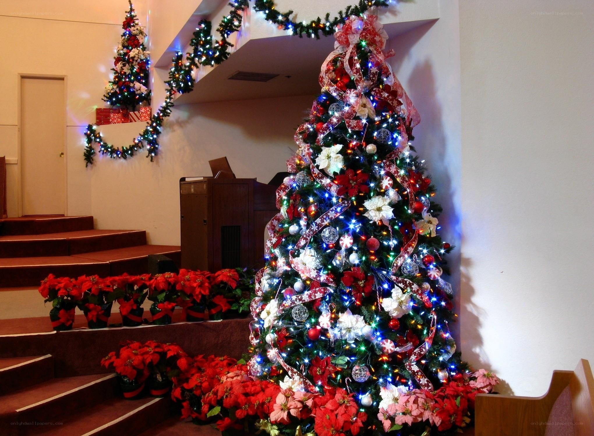 Christmas tree in church