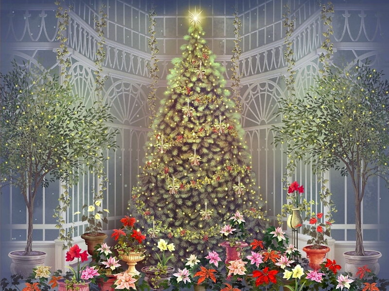 Christmas Tree in Conservatory