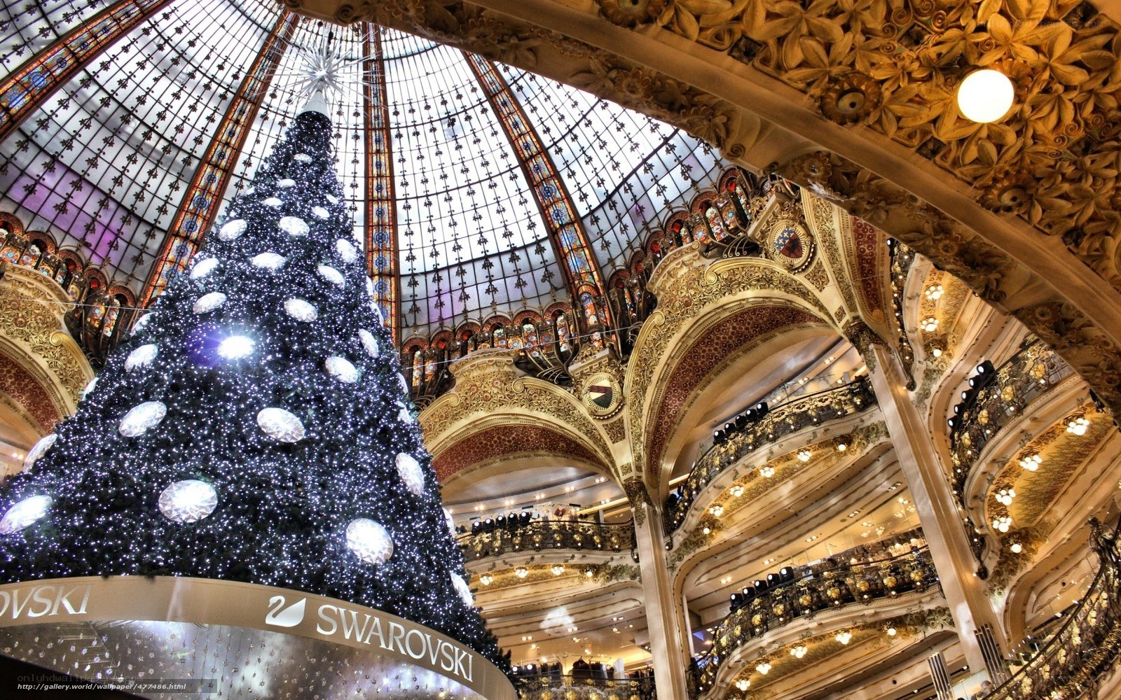 Christmas tree in department store